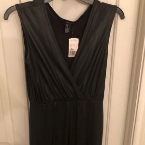 Black Faux Leather One Piece